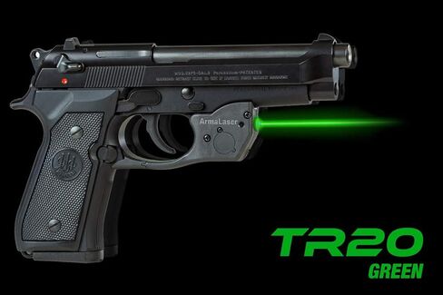 ArmaLaser TR20G مصمم ليناسب Beretta 92 96 M9 92FS 96FS Green Laser Sight GripTouch Activation [لن يناسب 92X أو الإصدارات ذات السكك الحديدية] in Kuwait