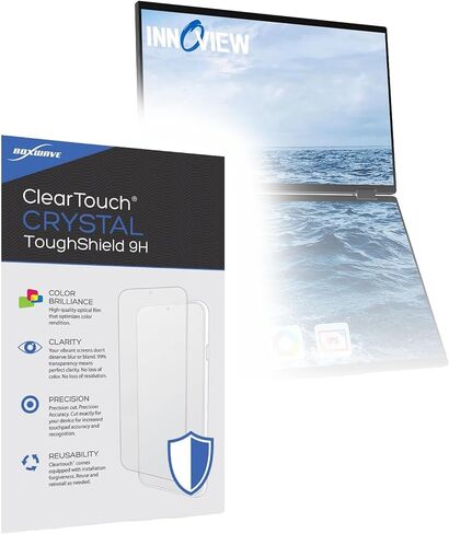 BoxWave Screen Protector Compatible With InnoView INVPM009 Dual Portable Monitor (15.6 in) - ClearTouch Crystal ToughShield 9H (2-Pack), Clear 9H Tough Flexible Film Screen Protector in Kuwait