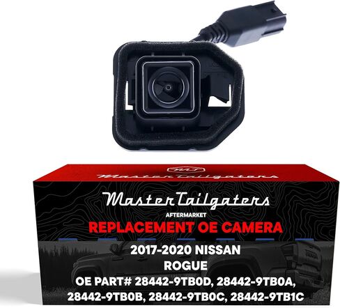 بديل Master Tailgaters لـ Nissan Rogue w/o AVM (2017-2020)، Rogue Hybrid w/o AVM (2017-2019) كاميرا احتياطية OE الجزء # 28442-9TB0D، 28442-9TB0A، 28442-9TB0B، 28442-9TB0C، 28442-9TB1C in Kuwait