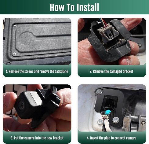 دعامة تثبيت الكاميرا الاحتياطية لسيارة Toyota Tundra 2014-2021 من سبائك الألومنيوم شديدة التحمل - استبدال مباشر لـ OEM 867900C020 - لا يتطلب الحفر in Kuwait