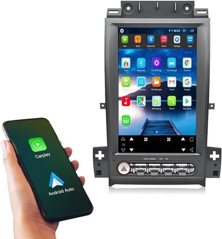 شاشة Carplay مقاس 12.8 بوصة لنظام Ford Taurus 2010-2019 Years، مستقبل راديو السيارة متعدد الوسائط ستيريو للسيارة Android Auto، 1024 * 768 PX HD (2+32 جيجابايت) in Kuwait