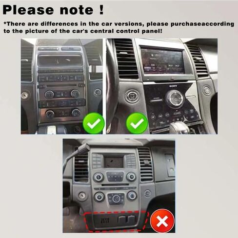 شاشة Carplay مقاس 12.8 بوصة لنظام Ford Taurus 2010-2019 Years، مستقبل راديو السيارة متعدد الوسائط ستيريو للسيارة Android Auto، 1024 * 768 PX HD (2+32 جيجابايت) in Kuwait