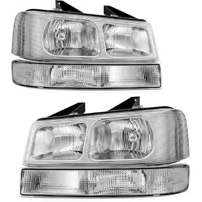 المصابيح الأمامية متوافقة مع Chewrolet Eouinox 2010 2011 2012 2013 2014 2015 Chevy Equinox LS/LT Clear Lens Chrome Housing Amber Reflector Placempr in Kuwait