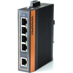 W1005-5FE-I محولات إيثرنت صناعية غير مُدارة ذات 5 منافذ بسرعة 10/100 ميجا بت في الثانية مع سكة ​​DIN/حامل على الحائط (مدرج في قائمة UL، IP40، -40~85 درجة مئوية) in Kuwait