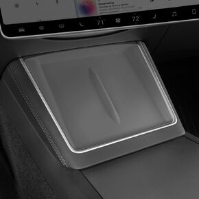 Temmis Center Console Wireless Charging Mat for Tesla Model 3 2021-2023 / Model Y 2021-2024, Anti-Slip Waterproof Silicone Phone Pad Cover for Model 3/Y (Black) in Kuwait