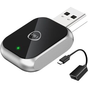 Android Auto Wireless Adapter Carplay - 2 in 1 Wireless Android Auto Car Adapter & Car Play, Stable Control No Delay [2026 Upgraded] Silver in Kuwait