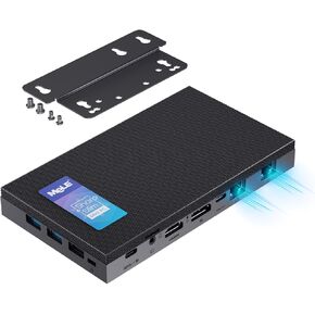 MeLE Quieter DL Ultrathin Fanless N150 Mini PC Dual 2.5G LAN 16GB LPDDR4x 512GB SSD Micro PC HDMI 4K USB-C DP1.4 شاشة ثلاثية 2.4/5 جيجا هرتز WiFi BT5.1 كمبيوتر مكتبي صغير على جهاز توجيه ناعم، NAS، IoT in Kuwait