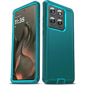 LeYi for Motorola-Edge-2025 Casee: Moto Edge 2025 Case Heavy Duty 3 in 1 Rugged Cover, Military Grade Shockproof Cell Phone Android Funda para Motorola Edge 2025, Teal Blue in Kuwait