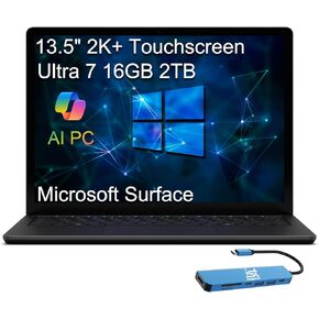 Microsoft Surface Laptop 6 AI PC for Business (13.5" 2K+ Touchscreen, Intel 16-Core Ultra 7 165H (> i7-1355U), 16GB DDR5 RAM, 512GB SSD), 18.5-Hr Battery Life, Backlit, IR Webcam, IST HUB, Win 11 Pro in Kuwait