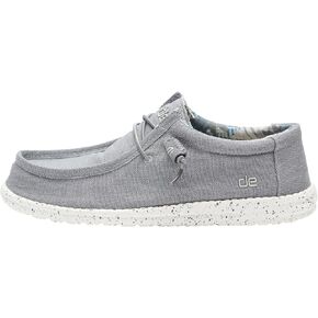 Hey Dude Men's Wally Wash Lead Size 12 Dark Grey | Men’s Shoes | Men's Lace Up Loafers | Comfortable & Light-Weight in Saudi Arabia