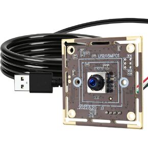 ELP 16mp Autofocus USB Camera Module for Computer Mini UVC USB2.0 4K USB Webcam AF with 100degree Mini Size Lens IMX298 Video Lightburn Webcamera Industrial Embedded Web Cam Board for Laptop PC in Kuwait