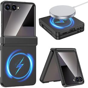 حافظة VEGO لهاتف Z Flip 7 مع واقي شاشة [متوافق مع MagSafe] [مضادة للخدش ومضادة للانزلاق] حماية مفصلية لكامل الجسم ضد الصدمات وحماية من السقوط غطاء هاتف مغناطيسي لهاتف Samsung Z Flip 7 (أزرق) in Kuwait