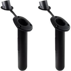 Five Oceans 60-Degree Fishing Rod Holder - Kayak Rod Holder, Rod Holder for Fishing Boat, Oval-Flange with PVC Cap - Black in Kuwait