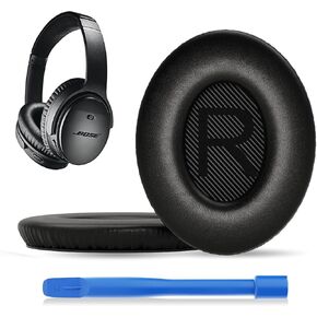 وسائد أذن بديلة لسماعات Bose QC35، وسادات أذن لسماعات الرأس Bose QuietComfort 35 / Quiet Comfort 35 II اللاسلكية فوق الأذن، أسود in Kuwait