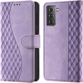 for Samsung Galaxy S21 Wallet Case with Card Holder, RFID Blocking Credit Slots Kickstand Shockproof Phone Cover Fit for Samsung S21 Phone Case Pink in Kuwait