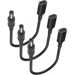 JLY USB C إلى DC 5.5 مم × 2.5 مم سلك كابل الطاقة، مدخل من النوع C إلى كابل شحن تيار مستمر 5 فولت، يعمل مع شاحن PD وبنك الطاقة PD، محمول للاختبار في الهواء الطلق والاستوديو والسفر in Kuwait