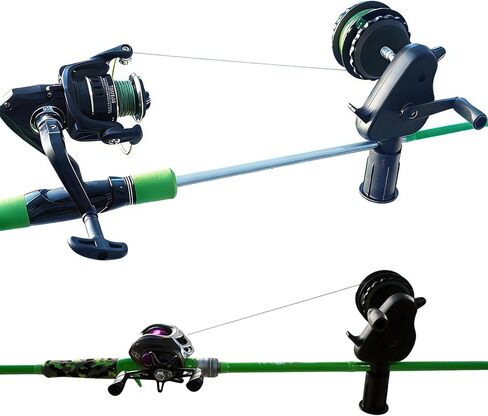Black Pig-Shaped Fishing Line Winder Spooler, All-in-One Portable Fishing Reel Spooling Station for Spinning, Casting Reels, Clamp-on Rod or Desk Mount, Anti-Twist, Multi-Function, in Saudi Arabia