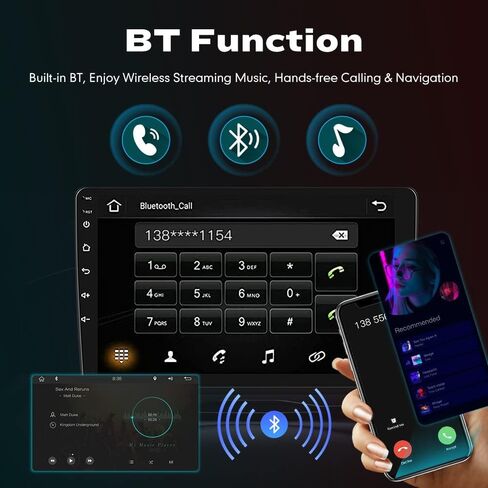 [4G 64G] Android Car Stereo FM Radio Carplay Android Auto 9 بوصة شاشة لمس مشغل الوسائط مع كاميرا احتياطية لسيارة Honda Fit 2014 2015 2016 2017 RHD in Kuwait
