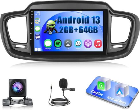 [2+64G] NHOPEEW Android Car Stereo for KIA Sorento 2015-2020 with Wireless CarPlay & Android Auto - Car Radio 10.1 Inch Touchscreen - GPS Navi/DSP/WiFi/SWC/Bluetooth + AHD Backup Camera in Kuwait