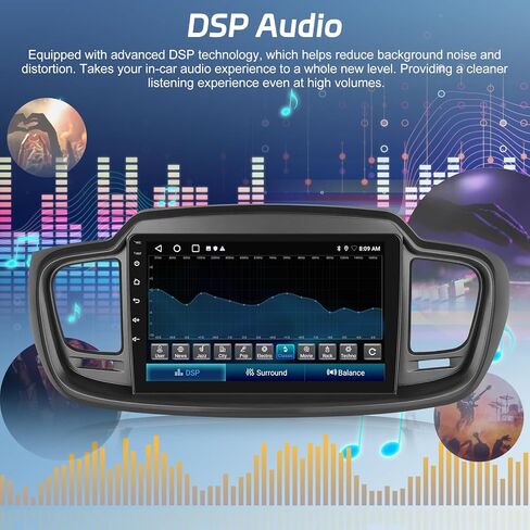 [2+64G] NHOPEEW Android Car Stereo for KIA Sorento 2015-2020 with Wireless CarPlay & Android Auto - Car Radio 10.1 Inch Touchscreen - GPS Navi/DSP/WiFi/SWC/Bluetooth + AHD Backup Camera in Kuwait