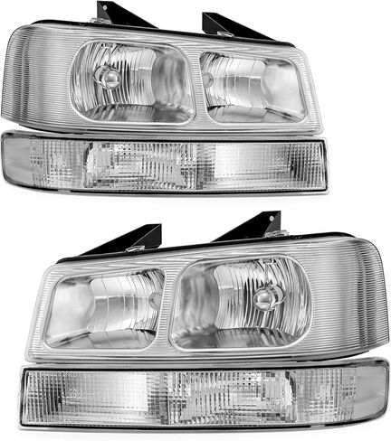 Headlights Compatible with Chewrolet Eouinox 2010 2011 2012 2013 2014 2015 Chevy Equinox LS/LT Clear Lens Chrome Housing Amber Reflector Headlamp Replacement with Projector in Saudi Arabia