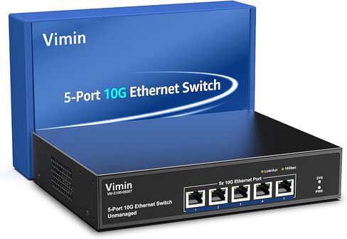 محول إيثرنت 18 منفذ 10G/2.5G مع منفذ 10GBASE-T مزدوج، Vimin 16X 2.5G +2 x 10Gb RJ45 منافذ محول غير مُدار، سعة 120 جيجابت في الثانية، 2.5G/10G محول شبكة سطح المكتب/التثبيت على الحائط لـ NAS، الكمبيوتر الشخصي، AP in Kuwait