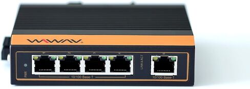 W1005-5FE-I محولات إيثرنت صناعية غير مُدارة ذات 5 منافذ بسرعة 10/100 ميجا بت في الثانية مع سكة ​​DIN/حامل على الحائط (مدرج في قائمة UL، IP40، -40~85 درجة مئوية) in Kuwait
