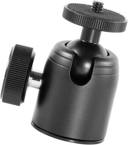 GALPADA Camera Ball Head Tripod Mount Adapter 1/4 3/8 Screw Metal 360° Rotating Mini Ballhead for DSLR and Projector Black in Kuwait
