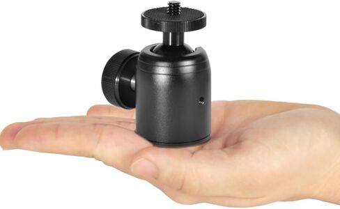 GALPADA Camera Ball Head Tripod Mount Adapter 1/4 3/8 Screw Metal 360° Rotating Mini Ballhead for DSLR and Projector Black in Kuwait