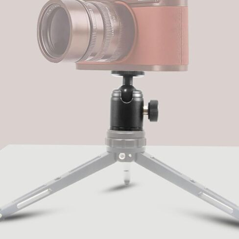GALPADA Camera Ball Head Tripod Mount Adapter 1/4 3/8 Screw Metal 360° Rotating Mini Ballhead for DSLR and Projector Black in Kuwait