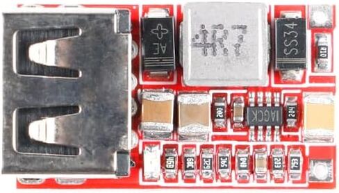 5 قطع DC-DC باك التنحي محول 6-24 فولت إلى 5 فولت 3A USB التنحي وحدة كفاءة 97.5% محول الطاقة للسيارة الطاقة USB شاحن الهاتف المحمول in Kuwait