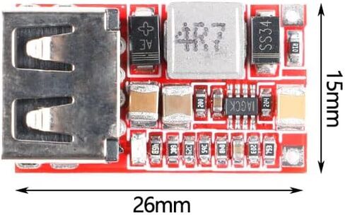 5 قطع DC-DC باك التنحي محول 6-24 فولت إلى 5 فولت 3A USB التنحي وحدة كفاءة 97.5% محول الطاقة للسيارة الطاقة USB شاحن الهاتف المحمول in Kuwait