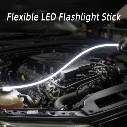 2026 عصا مصباح يدوي LED جديدة قابلة للانحناء، 27 بوصة ضوء عمل LED مرن قابل للانحناء، ضوء عمل عالي التجويف قابل لإعادة الشحن مع 3 مستويات سطوع، لإصلاح السيارات والفحص الميكانيكي والمساحات الضيقة in Kuwait