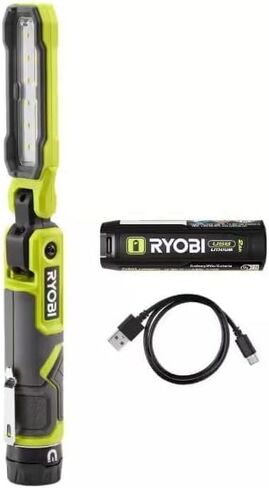 RYOBI USB بطارية ليثيوم لاسلكية 550 لومن قابلة لإعادة الشحن مع بطارية 2.0 أمبير وكابل شحن in Kuwait