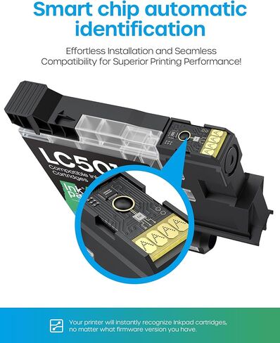 iNKPAD Compatible with LC501 Ink Cartridges for Brother Printer LC 501 Ink Cartridges Replacement for MFC-J1360DW, MFC-J1410DW, MFC-J1260DW Series Printer 2-Pack Black in Kuwait