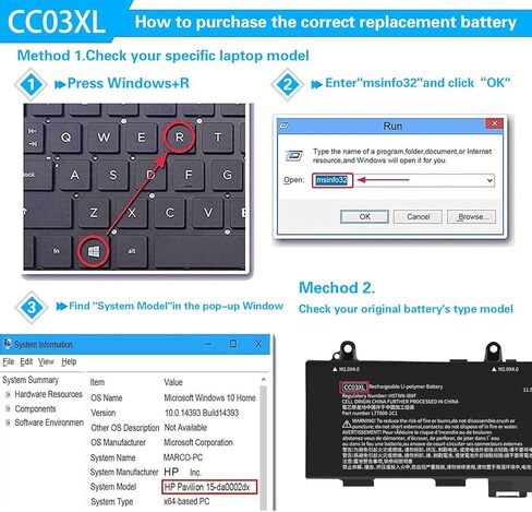 CC03XL Laptop Battery for HP EliteBook 830 G7G8 (Not x360) EliteBook 830 835 840 845 G7G8 ZBook Firefly 14 G7 G8 Probook 635 Aero G7G8 CC03053XL HSTNN-DB9Q L77608-2C1 L77608-421 L78555-005. in Kuwait