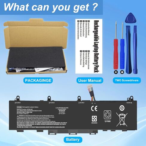 CC03XL Laptop Battery for HP EliteBook 830 G7G8 (Not x360) EliteBook 830 835 840 845 G7G8 ZBook Firefly 14 G7 G8 Probook 635 Aero G7G8 CC03053XL HSTNN-DB9Q L77608-2C1 L77608-421 L78555-005. in Kuwait