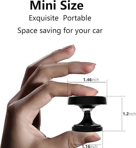 Magnetic Phone Mount & Metal Plates Set – 3Pack Magnetic Car Phone Holder + 4-Pack Strong Metal Plates for iPhone, Samsung, and More – Universal Dashboard & Air Vent Mount for Smartphones – Secure, D in Kuwait