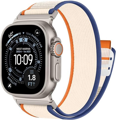 Trail Loop Nylon Band for Apple Watch Ultra 3 2 49mm 46mm 45mm 44mm 42mm Men Women, Sport Breathable Straps Soft Woven Adjustable Wristband for iWatch Ultra Series 11/10/9/8/7/6/5/4/3/2/1/SE in Kuwait