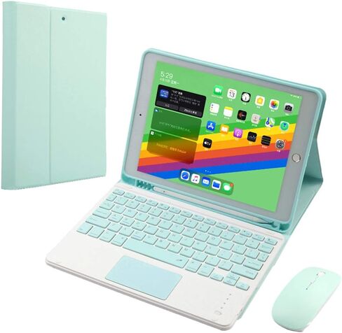 حافظة لوحة مفاتيح iPad 10.2 بوصة 7th 8th Gen 9th Gen Air3 Pro 10.5 بوصة مع لوحة اللمس وماوس لاسلكي مجموعة من 3 قطع iPad 7 iPad 8 iPad 9 لوحة مفاتيح بلوتوث قابلة للفصل (iPad 10.2 بوصة/10.5 بوصة، أرجواني) in Kuwait