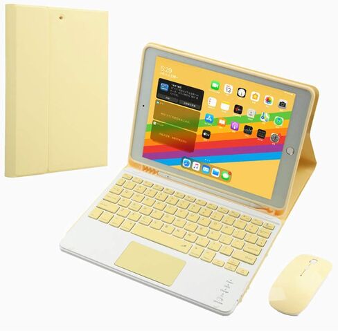 حافظة لوحة مفاتيح iPad 10.2 بوصة 7th 8th Gen 9th Gen Air3 Pro 10.5 بوصة مع لوحة اللمس وماوس لاسلكي مجموعة من 3 قطع iPad 7 iPad 8 iPad 9 لوحة مفاتيح بلوتوث قابلة للفصل (iPad 10.2 بوصة/10.5 بوصة، أرجواني) in Kuwait