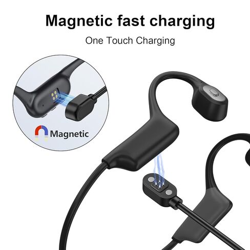 كابل شحن Mugust لسماعات التوصيل العظمي، سلك شاحن USB مغناطيسي بطول 2.54 مم لسماعات الرأس ذات التوصيل العظمي بواجهة 4 سنون، والأشرطة الذكية، والساعات الذكية in Kuwait