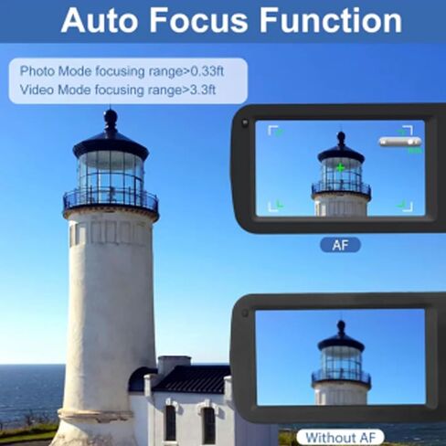 Yunseity 8K Video Camera, 64MP HD Camcorder with 18x Digital Zoom 3 Inch WiFi Remote Control, for Vlogging Content Creators in Kuwait