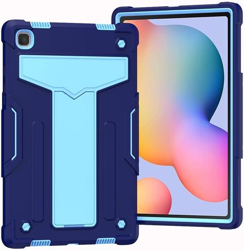 Tablet Travel Case For Galaxy Tab S6 Lite 10.4, Heavy Duty Shockproof Drop Protection Cover with Kickstand Hybrid Whole Case For Samsung Model P610 / P615(Gray+Aqua) in Kuwait