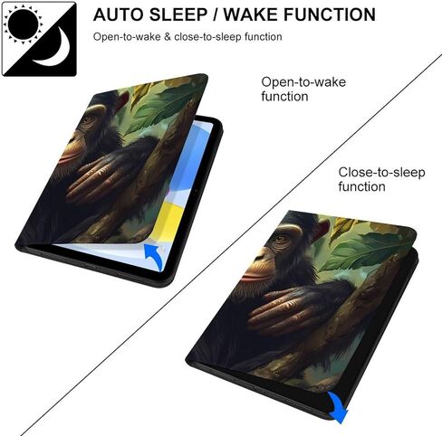 حافظة حماية للكمبيوتر اللوحي Monkey Gorilla Slim Fit وغطاء حامل متوافق مع iPad 10代 (10.9 بوصة) in Kuwait