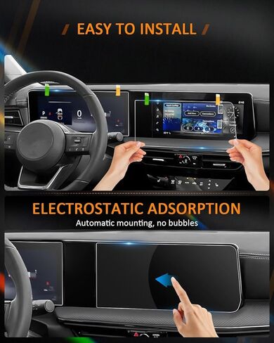 CDEFG (4 قطع لواقي شاشة Nissan Kicks 2025 2026، شاشة لمس 12.3 بوصة + مجموعة قياس، 2025 2026 Kicks (SV، SR) ملحقات فيلم نانو in Kuwait