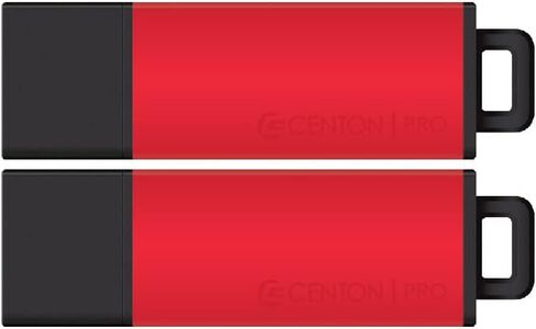 محرك أقراص فلاش Centon DataStick Pro2 USB 2.0 سعة 128 جيجابايت × 2، أحمر ياقوتي (S1B-U2T19-128G-2) in Kuwait