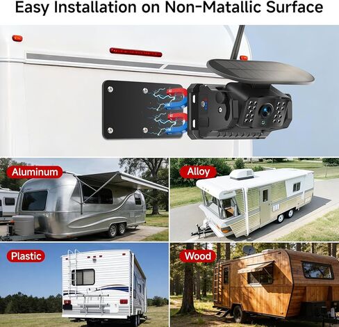 Metal Plate for Wireless Magnetic Backup Camera, Mounting Plate for RV Trailer Truck Boat, Anti-Rust & Anti-Fading Iron Base for Fiberglass Aluminum Plastic, Weatherproof, for asin B0G2S5RTGD in Kuwait