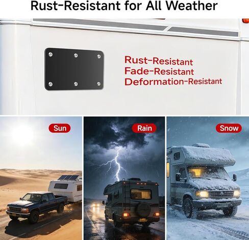 Metal Plate for Wireless Magnetic Backup Camera, Mounting Plate for RV Trailer Truck Boat, Anti-Rust & Anti-Fading Iron Base for Fiberglass Aluminum Plastic, Weatherproof, for asin B0G2S5RTGD in Kuwait