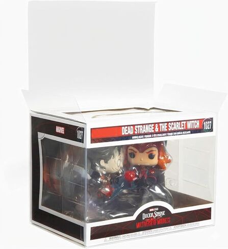 حامي EcoTEK Funko Pop مع شريط قفل - يناسب المدن / اللحظات / سلسلة الركوب - صندوق تخزين شفاف وشديد التحمل وخالي من الأحماض وحقيبة عرض مع فيلم، سمك 0.45 مم (قطعتان) in Kuwait